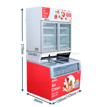 Paparan Freezer Ais Krim Portable untuk dijual